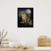 夜のポスターに虎 ポスター (キッチン)