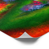 夜のポスター – 庭の白い十字 ポスター (角)