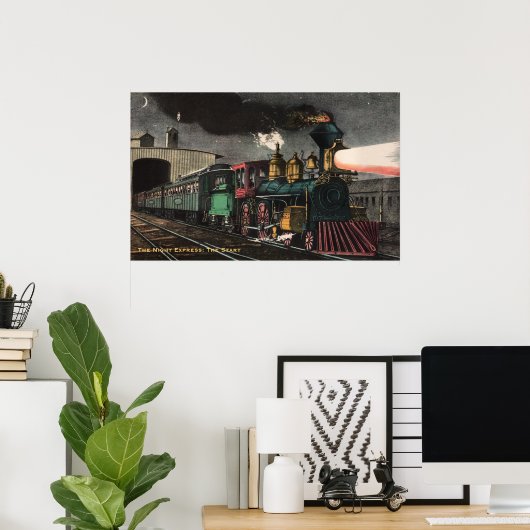 夜のポス表現タ ポスター (ホームオフィス)