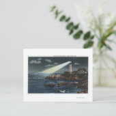 夜のポートランドヘッド灯台 ポストカード (スタンド正面)