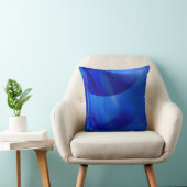 夜のモダン青い色の抽象芸術 クッション (椅子)