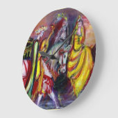 夜のライダーファンタジー ラージ壁時計 (傾斜)