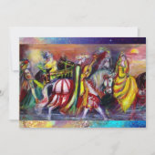 夜のライダー、明るい青鮮やかい輝き 案内状 (正面)