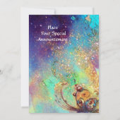 夜のライダー、明るい青鮮やかい輝き 案内状 (裏面)