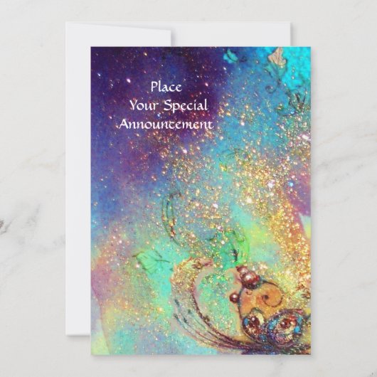 夜のライダー、明るい青鮮やかい輝き 案内状 (裏面)