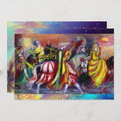 夜のライダー、明るい青鮮やかい輝き 案内状 (正面/裏面)