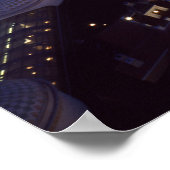 夜のラスベガスストリップの空中眺め ポスター (角)