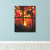 夜のランタン キャンバスプリント (インサイチュ (ウッドフロア))