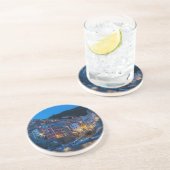 夜のリオマッジョーレCinque Terre Liguria Italy コースター (側面)