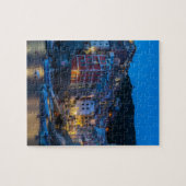 夜のリオマッジョーレCinque Terre Liguria Italy ジグソーパズル (横)