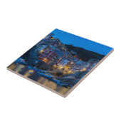 夜のリオマッジョーレCinque Terre Liguria Italy タイル (側面)