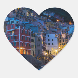 夜のリオマッジョーレCinque Terre Liguria Italy ハートシール