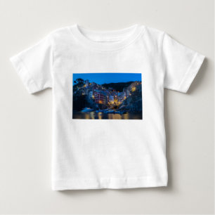 夜のリオマッジョーレCinque Terre Liguria Italy ベビーTシャツ