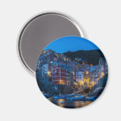 夜のリオマッジョーレCinque Terre Liguria Italy マグネット (正面/裏面)