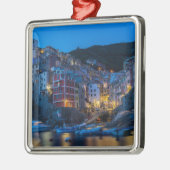 夜のリオマッジョーレCinque Terre Liguria Italy メタルオーナメント (左)