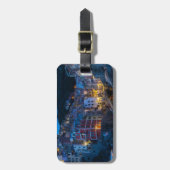 夜のリオマッジョーレCinque Terre Liguria Italy ラゲッジタグ (正面縦)