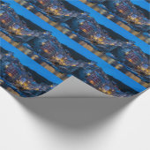 夜のリオマッジョーレCinque Terre Liguria Italy ラッピングペーパー (角)