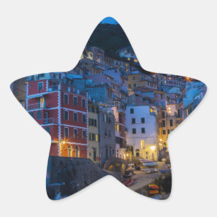 夜のリオマッジョーレCinque Terre Liguria Italy 星シール