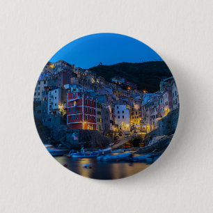 夜のリオマッジョーレCinque Terre Liguria Italy 缶バッジ