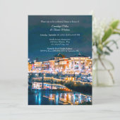 夜のリハーサル結婚ディナーのナパリバーフロント 招待状 (スタンド正面)