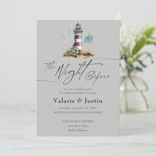 夜のリハ結婚ーサルディナーライトハウス 招待状 (スタンド正面)