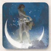 夜のルナの女神が星を散乱 コースター (正面)
