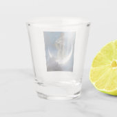 夜のルナの女神が星を散乱 ショットグラス (裏面)