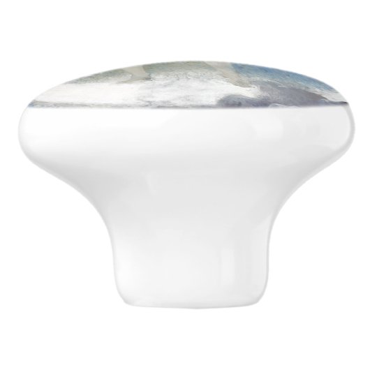 夜のルナの女神が星を散乱 セラミックノブ (側面)