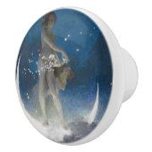 夜のルナの女神が星を散乱 セラミックノブ (右)