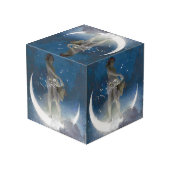 夜のルナの女神が星を散乱 フォトキューブ (裏面アングル)