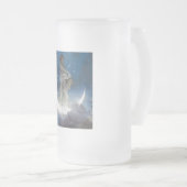 夜のルナの女神が星を散乱 フロストグラスビールジョッキ (正面右)