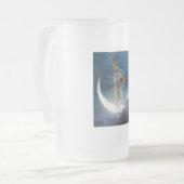 夜のルナの女神が星を散乱 フロストグラスビールジョッキ (正面左)