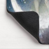 夜のルナの女神が星を散乱 マウスパッド (コーナー)