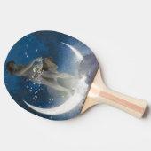 夜のルナの女神が星を散乱 卓球ラケット (横)