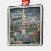 夜のルナパークの一般的な見解 メタルオーナメント (左)