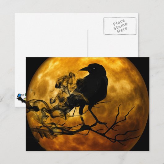 夜のレイヴン ポストカード (正面/裏面)