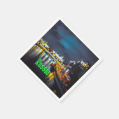 夜のロシアロシアのまたはモスクワ連邦 スタンダードカクテルナプキン (角)