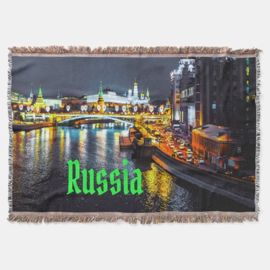 夜のロシアロシアのまたはモスクワ連邦 スローブランケット (正面)