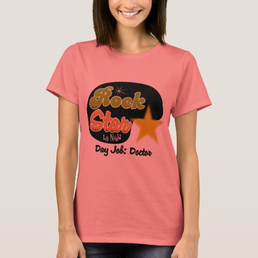 夜のロックスター – Day Job Doctor Tシャツ (正面)