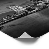 夜のロンドンのスカイライン街並み ポスター (角)