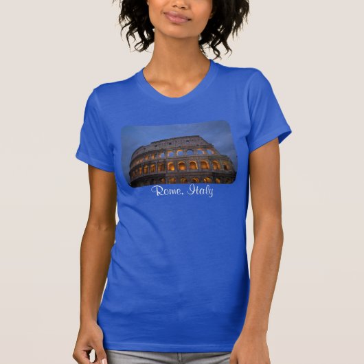 夜のローマのコロッセオ Tシャツ (正面)