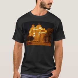 夜のヴァルナ大聖堂 Tシャツ