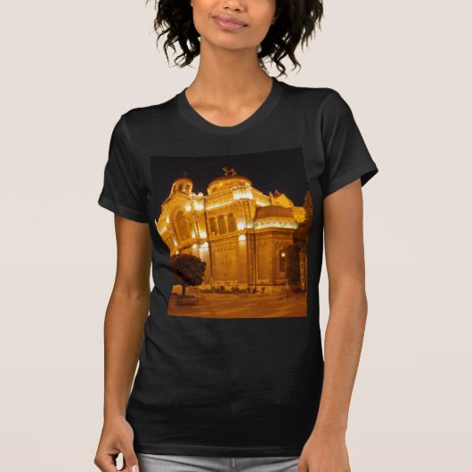 夜のヴァルナ大聖堂 Tシャツ (正面)