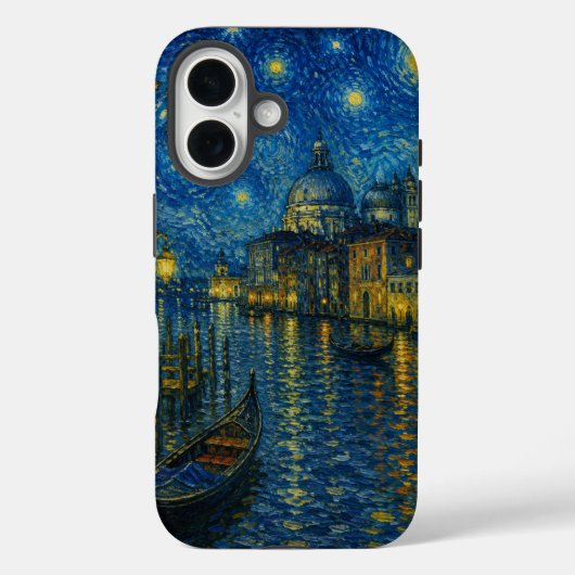 夜のヴェネツィア運河 Case-Mate iPhoneケース (裏面)