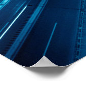 夜の上海梁路の橋を渡る ポスター (角)