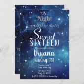 夜の下で青い星空のスイート16 I 招待状 (正面/裏面)
