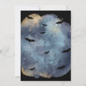 夜の不気味怖いハロウィーンパンプキンカービングパーティー 招待状 (裏面)