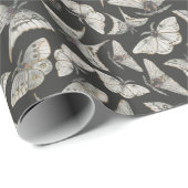 夜の不気味蛾のパターン ラッピングペーパー (ロールコーナー)