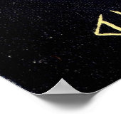 夜の仲間(フクロウ・ムーン・アート) ポスター (角)