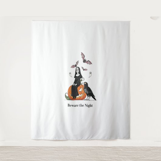 夜の修道女に気を不気味付け タペストリー (正面)